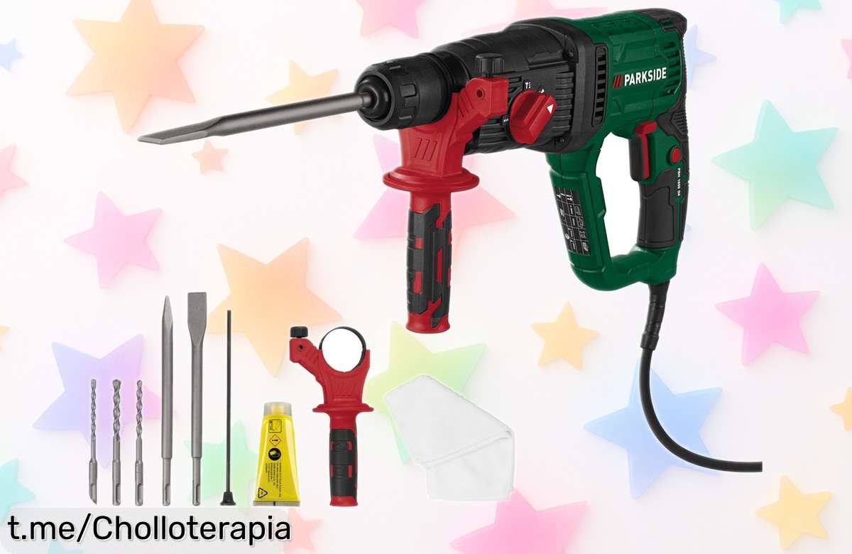 Potente martillo perforador y cincelador Parkside a precio regalado: ¡Dale caña a tus obras sin complicaciones! No dejes escapar esta oportunidad increíble.