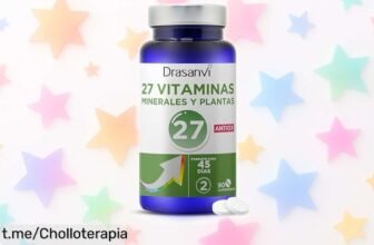 Potente multivitamínico Drasanvi con 27 vitaminas, energía al instante y defensas reforzadas a un precio increíble que no puedes dejar pasar, ¡anímate a cuidarte hoy!