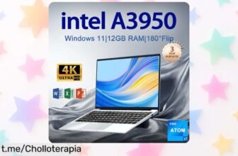 Potente portátil FUCHU con 12GB de RAM y 2TB SSD a precio que flipa, ideal para estudiar, trabajar o jugar. ¡No te quedes sin este chollazo ultra delgado!