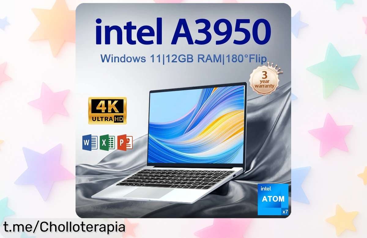 Potente portátil FUCHU con 12GB de RAM y 2TB SSD a precio que flipa, ideal para estudiar, trabajar o jugar. ¡No te quedes sin este chollazo ultra delgado!