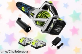 Potente soplador de hojas inalámbrico DEKOPRO 20V con 2 baterías. ¡Limpia tu jardín al instante sin romper el banco y disfruta del aire libre como nunca!