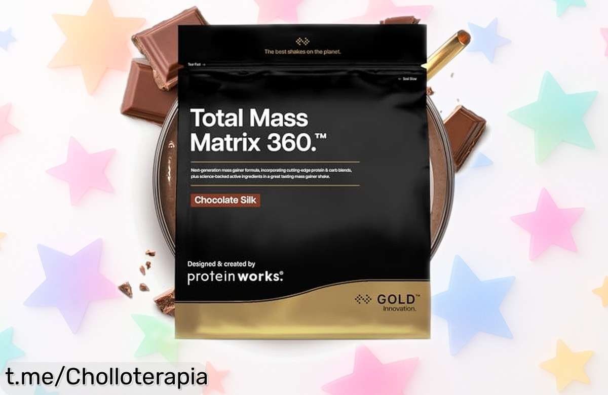Proteína Total Mass Matrix 360 de Protein Works, super chollo para ganar masa y energía con creatina y glutamina. ¡No te quedes sin la tuya a un precio que no cuadra!