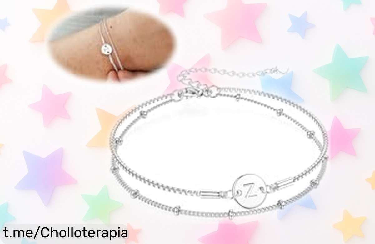 Pulsera ajustable BodyBonita de doble capa con letras personalizables, elegancia al mejor precio y sorpresa que no podrás dejar escapar.