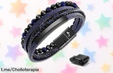 Pulsera de hombre Dora Sicom en cuero sintético, un ofertón que te hará destacar y llevar estilo sin gastar mucho; ¡hazte con ella antes de que se acabe!