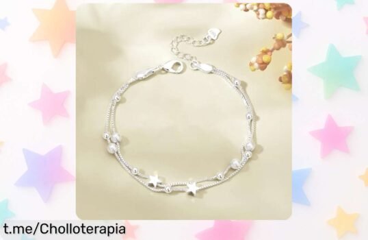 Pulsera de plata 925 con perlas en forma de corazón: un detalle elegante que ahora está a un precio loco, no te lo puedes perder, ¡hazla tuya antes de que se acabe!
