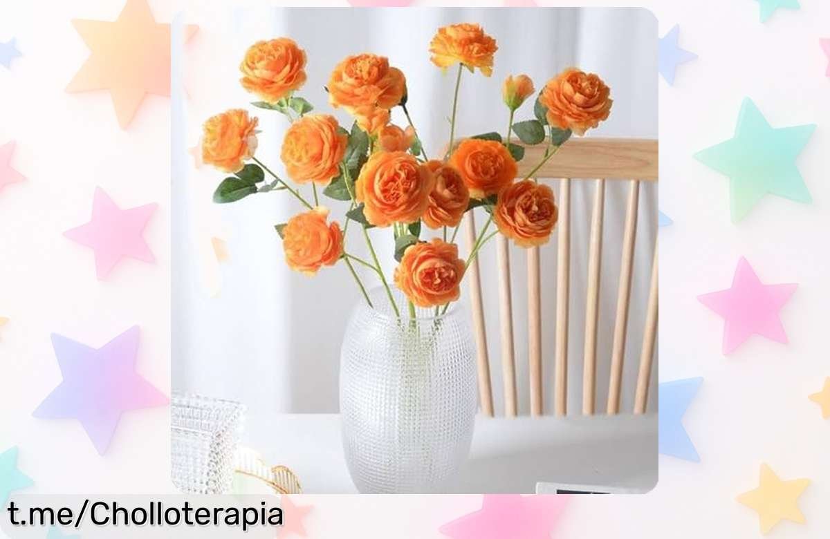 Ramo de flores artificiales de peonía con tres cabezas a un precio locazo que no verás de nuevo, dale frescura a tu hogar y sorprende en cada celebración sin preocuparte por marchitarse.
