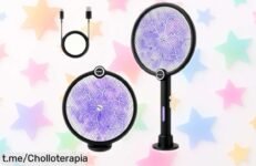 Raqueta matamoscas eléctrica Glückluz: el ofertón que elimina insectos al instante y te acompaña a todas partes, ¡no dejes pasar esta oportunidad única!