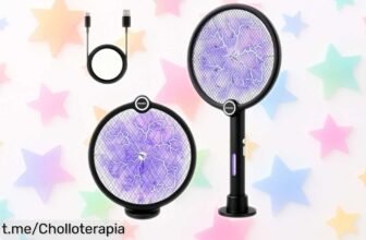 Raqueta matamoscas eléctrica Glückluz: el ofertón que elimina insectos al instante y te acompaña a todas partes, ¡no dejes pasar esta oportunidad única!