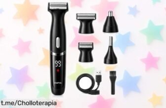 Recortadora corporal 4 en 1 EMPYA LEGACY a precio loco: luce impecable con barba, nariz y orejas arregladas. ¡No te quedes sin la tuya, que se acaban!