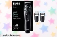 Recortadora de barba Braun Series 3 a un precio increíble: consigue el estilo que deseas con precisión y sin esfuerzo antes de que se agote esta oportunidad única.