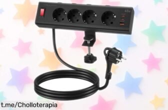 Regleta de escritorio con USBC GaN de 45W y carga rápida, ¡rebaja loca! Controla tus tomas como quieras y aprovecha esta oportunidad para tenerlo ya en tu mesa.