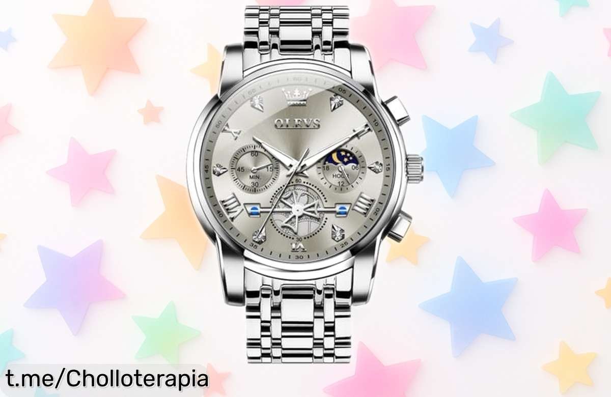 Reloj de hombre OLEVS con cronógrafo y resistente al agua a un precio loco, ¡no te quedes sin este super chollo que añade estilo a tu día!
