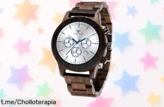 Reloj de pulsera de madera VICVS, elegante y natural, con cronógrafo y luz: ¡aprovecha este precio increíble antes que se acabe! Regala estilo y sorpresa hoy mismo.