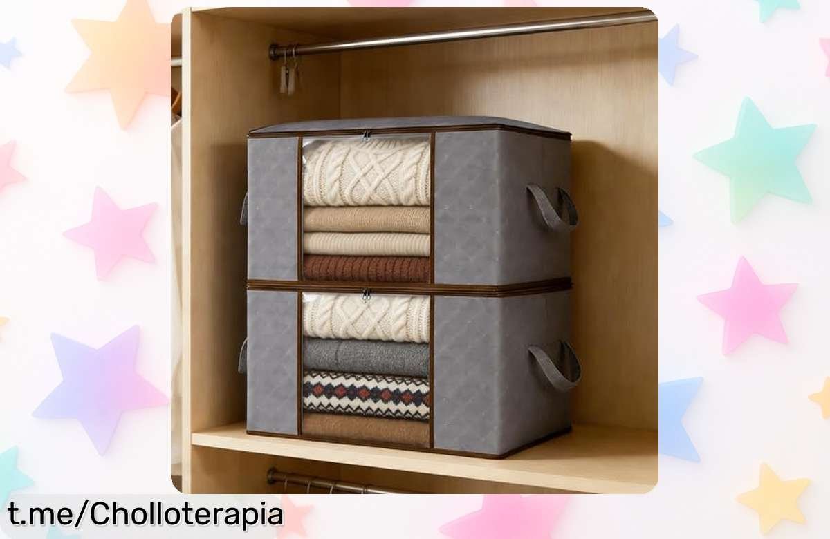 Reorganiza tu armario con 2 bolsas grandes de almacenamiento resistentes y plegables a un precio irrepetible que no querrás dejar escapar. ¡Aprovecha esta oportunidad única!