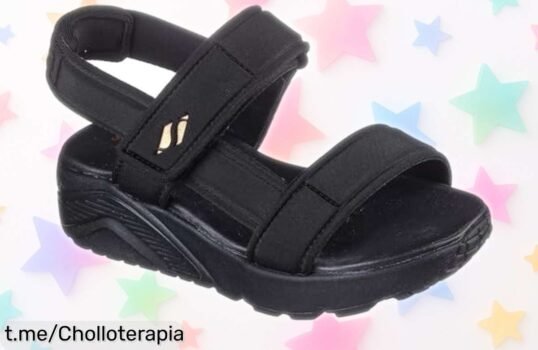 Sandalias Skechers con diseño en T y correa adaptable, el chollo que tus pies estaban esperando a un precio de ganga que no querrás dejar pasar. ¡Cómpralas ya!