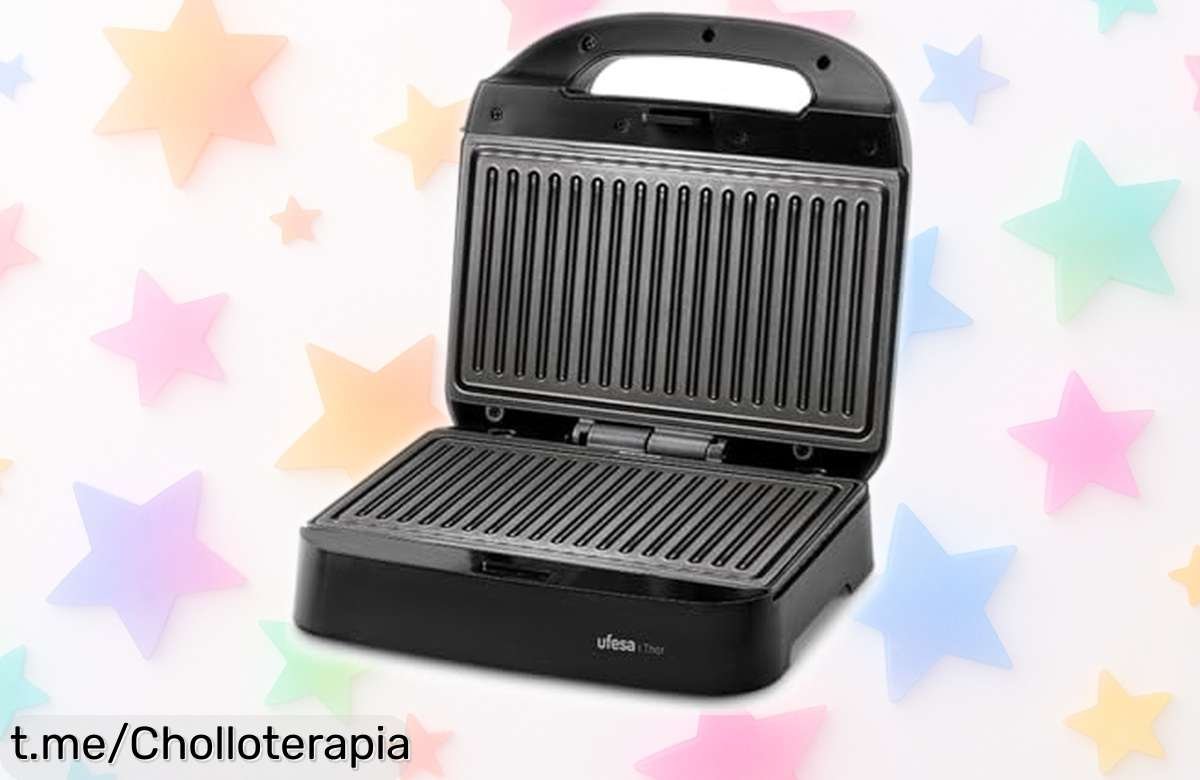 Sandwichera Ufesa Thor Compacta, calienta rapidísimo y deja el pan crujiente a un precio de escándalo: ¡prepara tus paninis favoritos antes que se escape esta oportunidad!