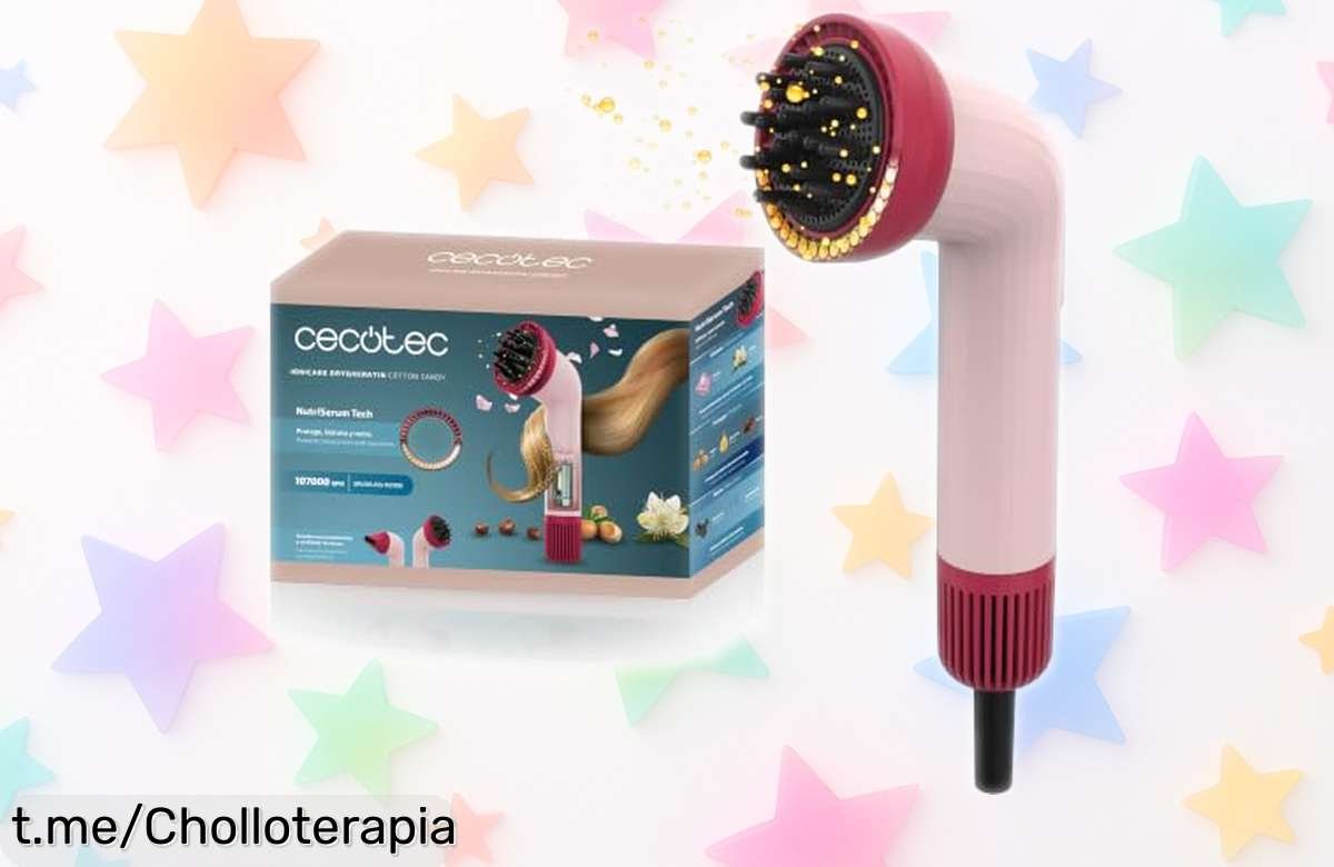 Secador Cecotec IoniCare Dry&Keratin Cotton Candy a precio de escándalo, para un cabello suave y brillante que no podrás creer. ¡No te lo pierdas!