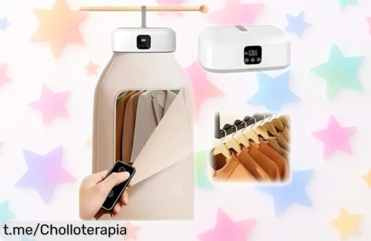 Secadora de ropa portátil eléctrica, ¡ofertón imperdible! Seca rápido y sin estropear tu ropa por un precio loco. No te quedes sin la tuya, siente la libertad de tener todo listo en minutos.