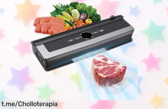 Selladora al vacío 5 en 1 con cortador y pantalla digital: ¡ofertón imperdible! Consigue frescura sin límites a un precio loco, que no querrás dejar pasar. ¡Hazla tuya ahora!