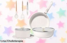 Set de 11 ollas y sartenes GiPP, un ofertón que hará brillar tu cocina con asas desmontables ¡No te quedes sin ellas, transforma tus platos!