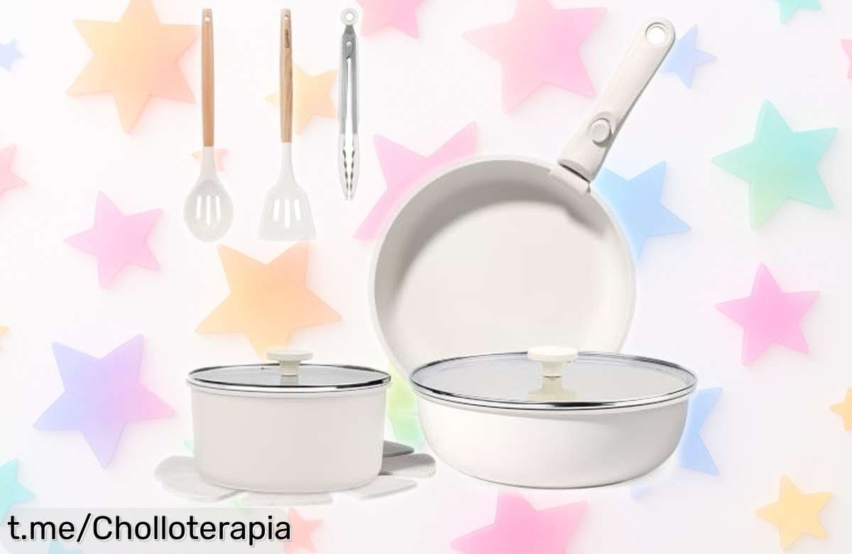 Set de 11 ollas y sartenes GiPP, un ofertón que hará brillar tu cocina con asas desmontables ¡No te quedes sin ellas, transforma tus platos!
