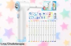 Set de 12 rotuladores eléctricos Forever Speed con plantillas y cabezales. ¡Precio rebajado para dar rienda suelta a tu creatividad, no te lo puedes perder!