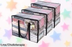 Set de 3 bolsas transparentes Vieshful para organizar tu ropa, ¡precio alucinado y súper práctico! Aprovecha esta oferta antes de que desaparezca y ordena sin estrés.