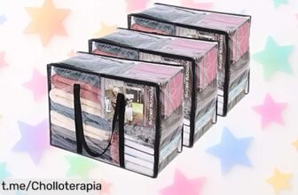 Set de 3 bolsas transparentes Vieshful para organizar tu ropa, ¡precio alucinado y súper práctico! Aprovecha esta oferta antes de que desaparezca y ordena sin estrés.