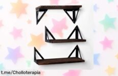 Set de 3 estantes flotantes TLOVENDO.ES: aprovecha cada rincón y dale vida a tus paredes, ¡montaje fácil y precio regalado! No te lo pierdas o sufrirás la falta de estilo en casa.