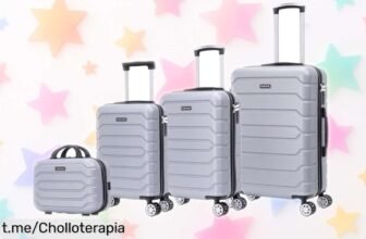 Set de 3 maletas Mi Ko Mi Ka 8002 ligeras y resistentes, ¡listo para viajar! No te pierdas este descuentazo que hará tus vacaciones más cómodas.