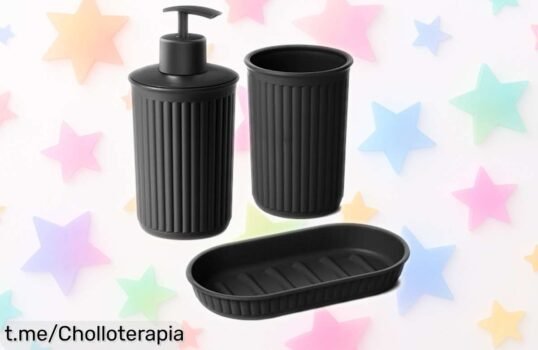 Set de baño de sobremesa TATAY, diseño elegante y calidad española a un precio rebajado que no querrás dejar escapar; ¡haz del tuyo un lugar excepcional ya!