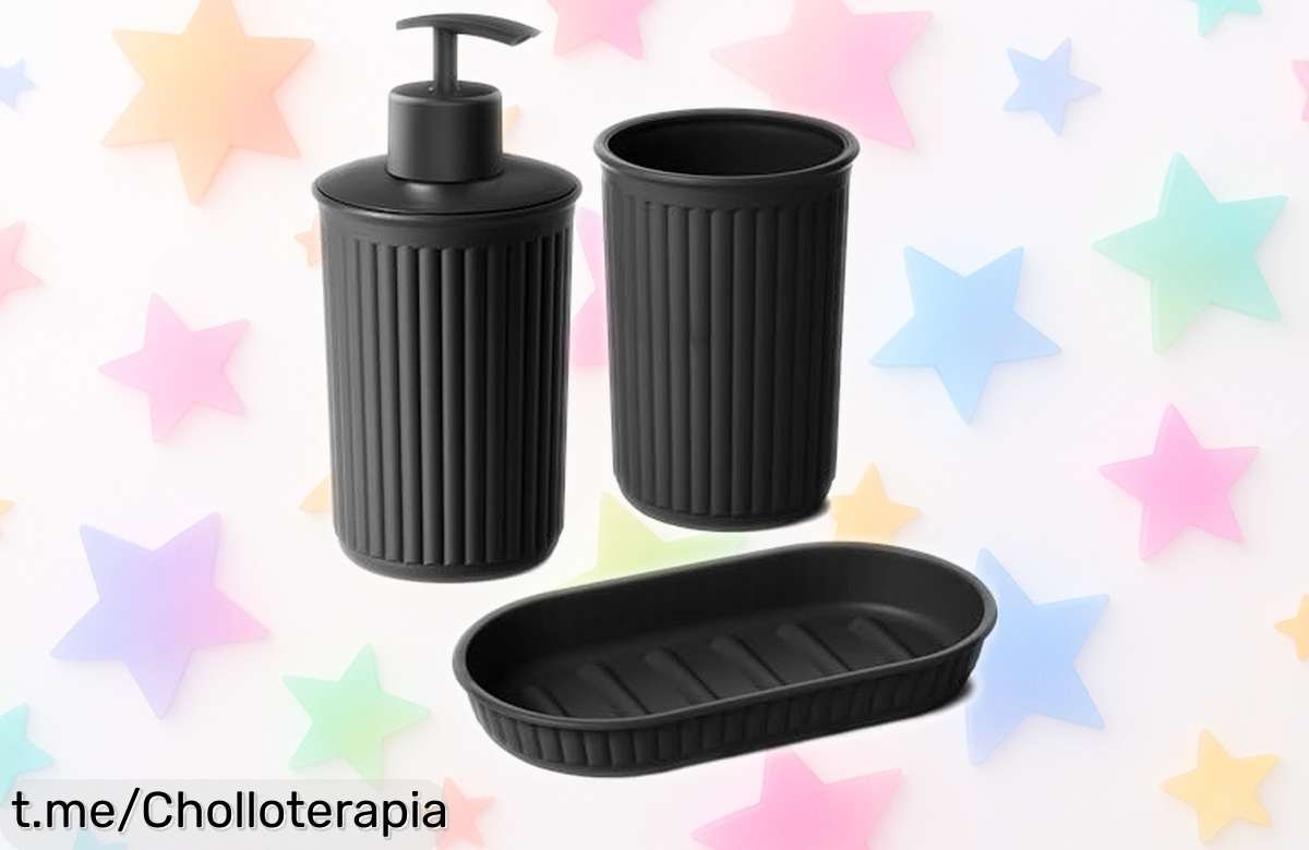 Set de baño de sobremesa TATAY, diseño elegante y calidad española a un precio rebajado que no querrás dejar escapar; ¡haz del tuyo un lugar excepcional ya!