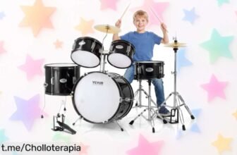 Set de batería para niños VEVOR con 5 piezas, un ofertón increíble que hará vibrar su pasión por la música. ¡No dejes pasar esta oportunidad única y despierta su talento ya!