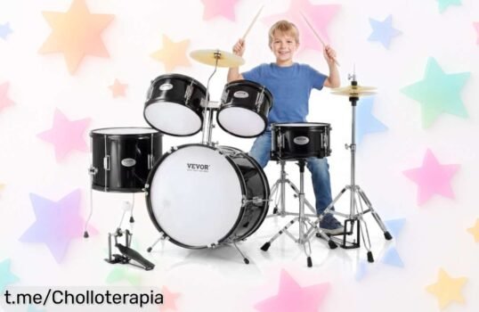Set de batería para niños VEVOR con 5 piezas, un ofertón increíble que hará vibrar su pasión por la música. ¡No dejes pasar esta oportunidad única y despierta su talento ya!