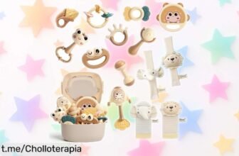 Set de juguetes para bebés que estimulan vista y oído, incluye sonajeros, calcetines y muñequeras en un ofertón increíble que hará sonreír a tu pequeño ya mismo.
