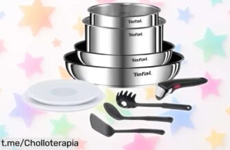 Set de sartenes y cazos Tefal Ingenio 10 piezas, super chollo para cocinar fácil y práctico; ¡no dejes pasar esta oportunidad única que mejorará tus comidas!