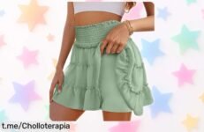 Shorts CheChury con volantes que estilizan tu figura, frescos y bonitos; llévalos de la oficina a la playa. ¡Hazte ya con este ofertón tirado de precio antes de que se agoten!