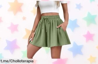 Shorts mujer Fashora que parecen falda: ¡Disfruta de la versatilidad y estilo a un precio regalado! No dejes pasar esta oportunidad limitada.