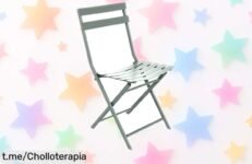 Silla de jardín plegable HESPERIDE Greensboro, resiste lluvia y óxido, guarda en cualquier rincón y añade color a tu terraza: ¡no dejes escapar este chollazo!