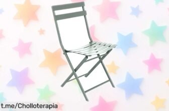 Silla de jardín plegable HESPERIDE Greensboro, resiste lluvia y óxido, guarda en cualquier rincón y añade color a tu terraza: ¡no dejes escapar este chollazo!