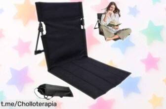 Silla de playa plegable Seutmrou, ligera y ajustable con funda, ¡lleva el verano contigo a un precio que parece un regalo! No dejes pasar esta oferta irresistible.