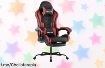 Silla gaming WOTSTA con masaje y reposapiés al mejor precio del mercado, ¡nunca había sido tan fácil disfrutar horas de juego sin molestias!