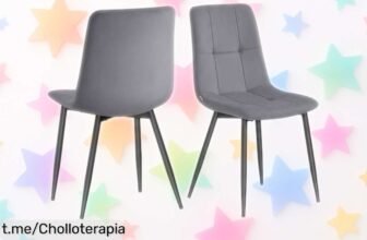 Sillas de comedor de terciopelo VASAGLE en pack de 2, un ofertón irresistible para dar un toque elegante a tu hogar ¡Aprovecha esta oportunidad antes que se acabe!