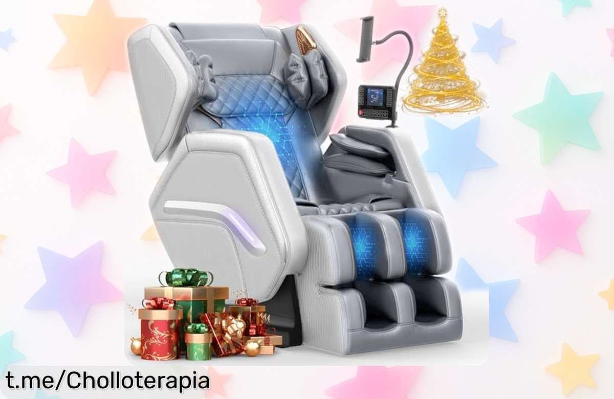 Sillón de masaje reclinable con 14 rodillos y Bluetooth: descanso total a un precio de locura, ¡relájate en casa como nunca antes!