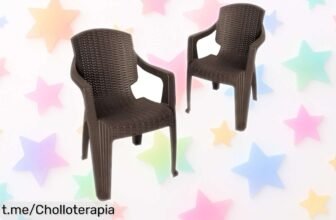 Sillones de jardín apilables Garronda GD0254, pack de 2 a un precio loco que cambiará tus días al aire libre: ¡no te quedarás sin asientos y menos espacio para disfrutarlos!