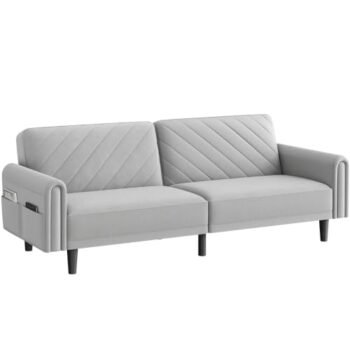 Sofá cama de 2 plazas Yaheetech, el mueble ideal para tu hogar con un descuento increíble; haz que tus momentos en familia cuenten sin gastar una fortuna.