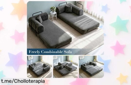 Sofá cama doble plegable Mihtrov con espuma viscoelástica: un ofertón que transforma tu espacio y te ofrece confort en unos segunditos, ¡no dejes escapar esta oportunidad!