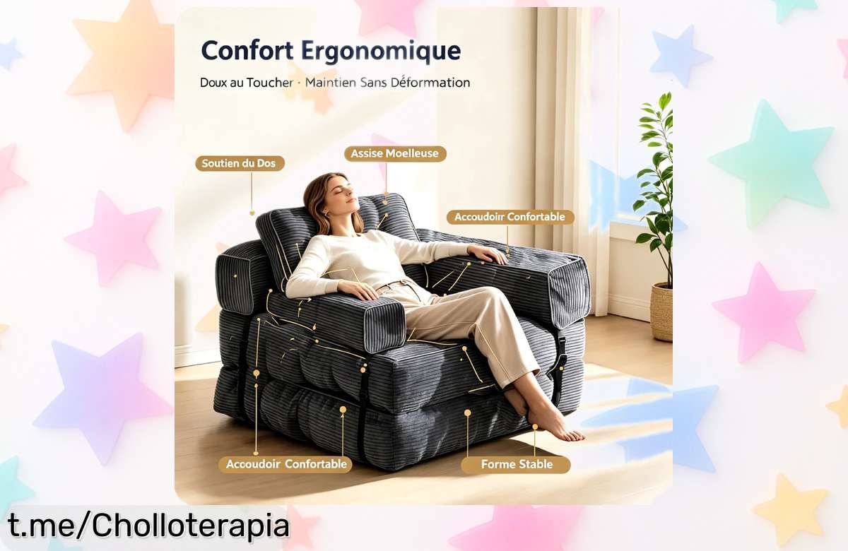 Sofá cama individual Mihtrov de terciopelo: el ofertón que revoluciona tu espacio en un plis y te abraza con comodidad. ¡No dejes escapar esta oportunidad única!
