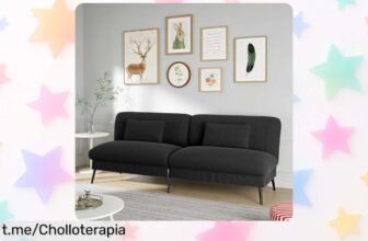 Sofá cama plegable COMHOMA que ahorra espacio y se convierte en cama al instante, ¡aprovecha este ofertón irresistible y dale un toque especial a tu hogar ya!
