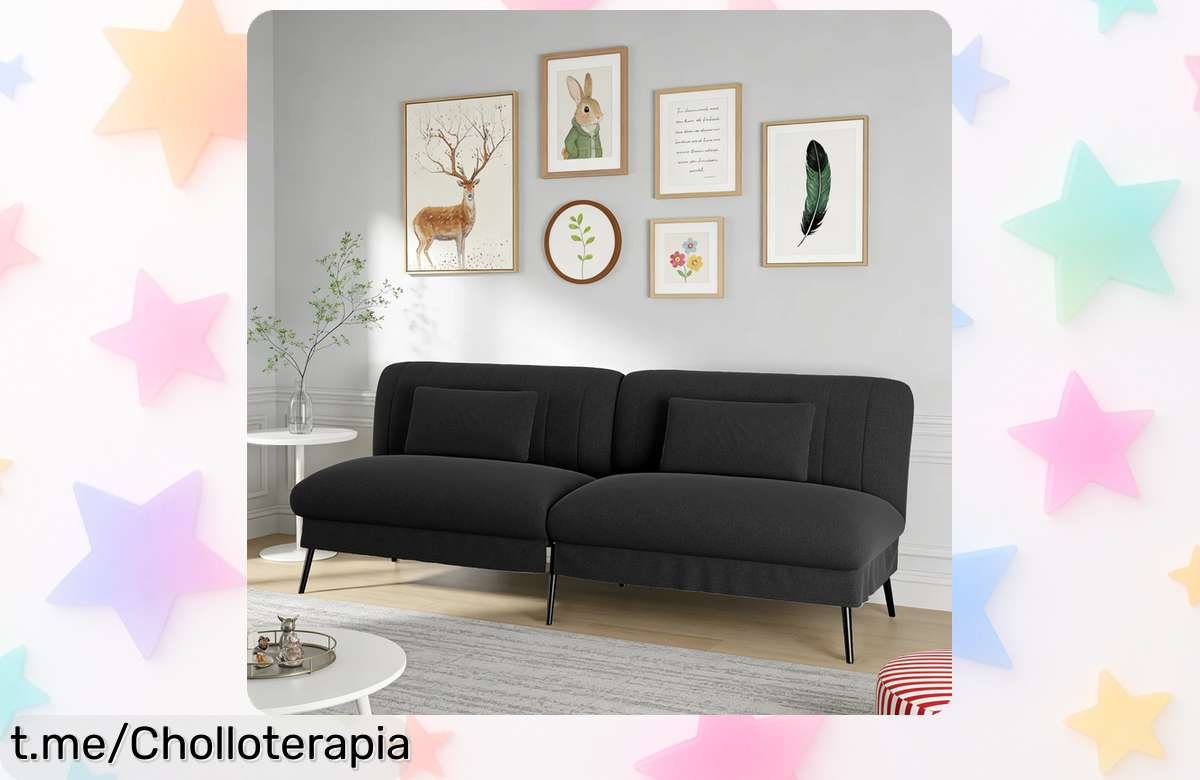 Sofá cama plegable COMHOMA que ahorra espacio y se convierte en cama al instante, ¡aprovecha este ofertón irresistible y dale un toque especial a tu hogar ya!